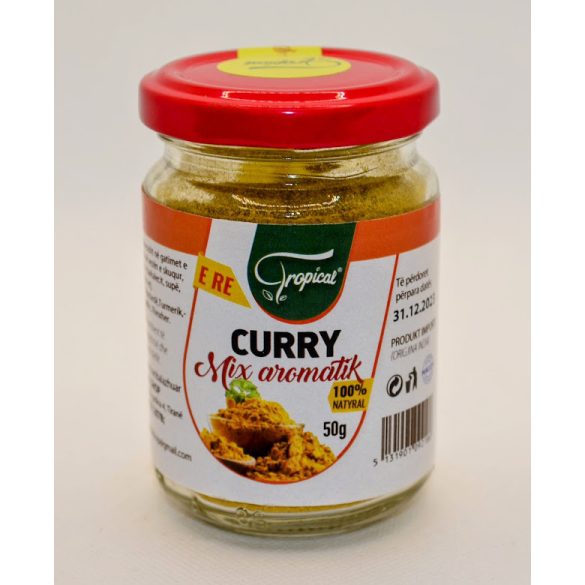 Curry fűszerkeverék üvegben, 50 gr